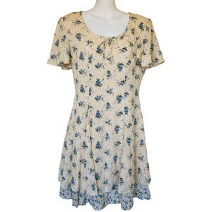 Floral Cream Mini Dress